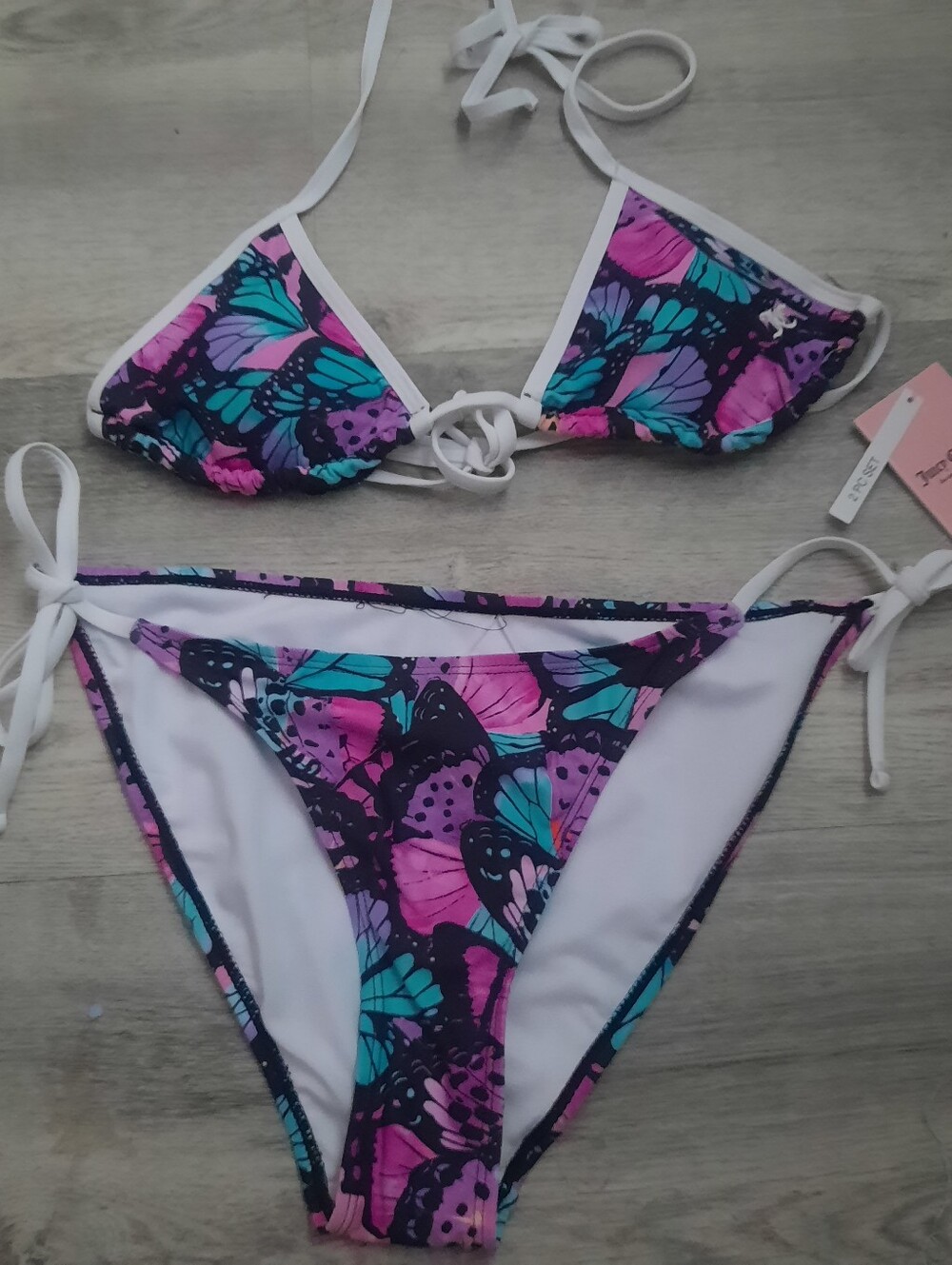 Juicy Couture Butterfly Print Tie-Side Bikini